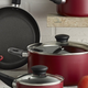 WearEver Nonstick Dishwasher Safe Cookware Set, 10-Piece, Red | $28 | Amazon